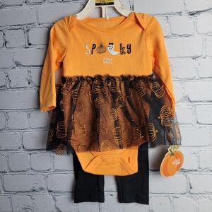 NWT Chick Pea 3-6M Spooky Cute Halloween Set